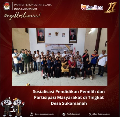 Sosialisasi Pendidikan Pemilih dan Partisipasi Masyarakat di Tingkat Desa Sukamanah